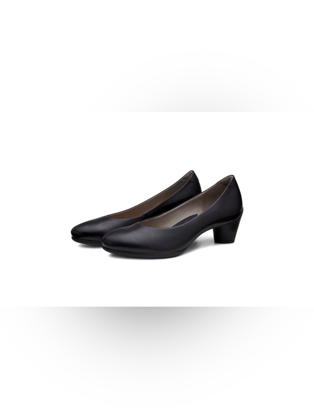 NEW ECCO Sculpted 45 Leather Block Heeled Pump Size 38